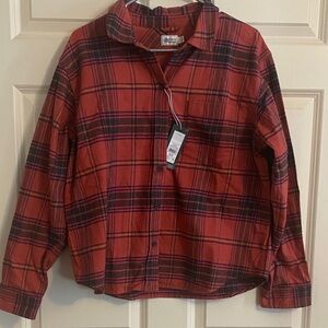 Alpine Design Red and Black Plaid flannel size large women’s
